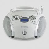 Roberts Radio Zoombox 3 DAB/DAB+/FM Digital Radio with CD, USB and SD Player Options - White