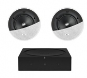 Sonos Wireless Amplifier with KEF Ci160ER In-Ceiling 2-Way Speaker