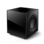 KEF Reference 8b Subwoofer in Piano Black High Gloss - side perspective