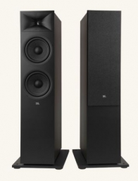 JBL 280F floorstanding speakers in espresso/black