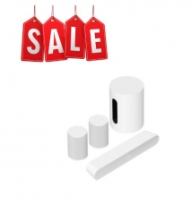 Sonos ray with sub mini and ERA 100 x2 in white