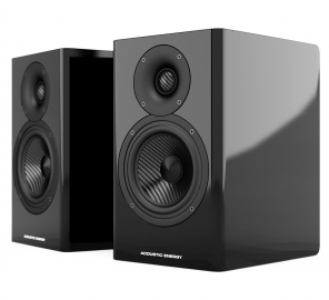 Acoustic Energy AE500s & Stands Package in Piano Gloss Black - ae500 speaker with no grille
