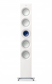 KEF Reference 5 Meta in High Gloss White/Blue - front
