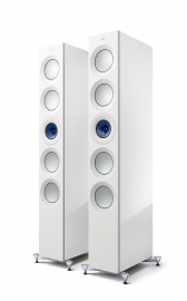 KEF Reference 5 Meta in High Gloss White/Blue - pair