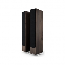 Acoustic Energy AE520 Floorstanding Speakers (Pair) in Walnut - grille on