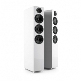 Acoustic Energy AE320 Floorstanding Speakers (Pair) in Piano Gloss White - no grille