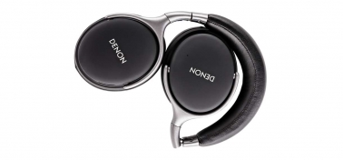Denon AHGC25 Premium Wired Noise Cancelling Over-Ear Headphones in Black - folded